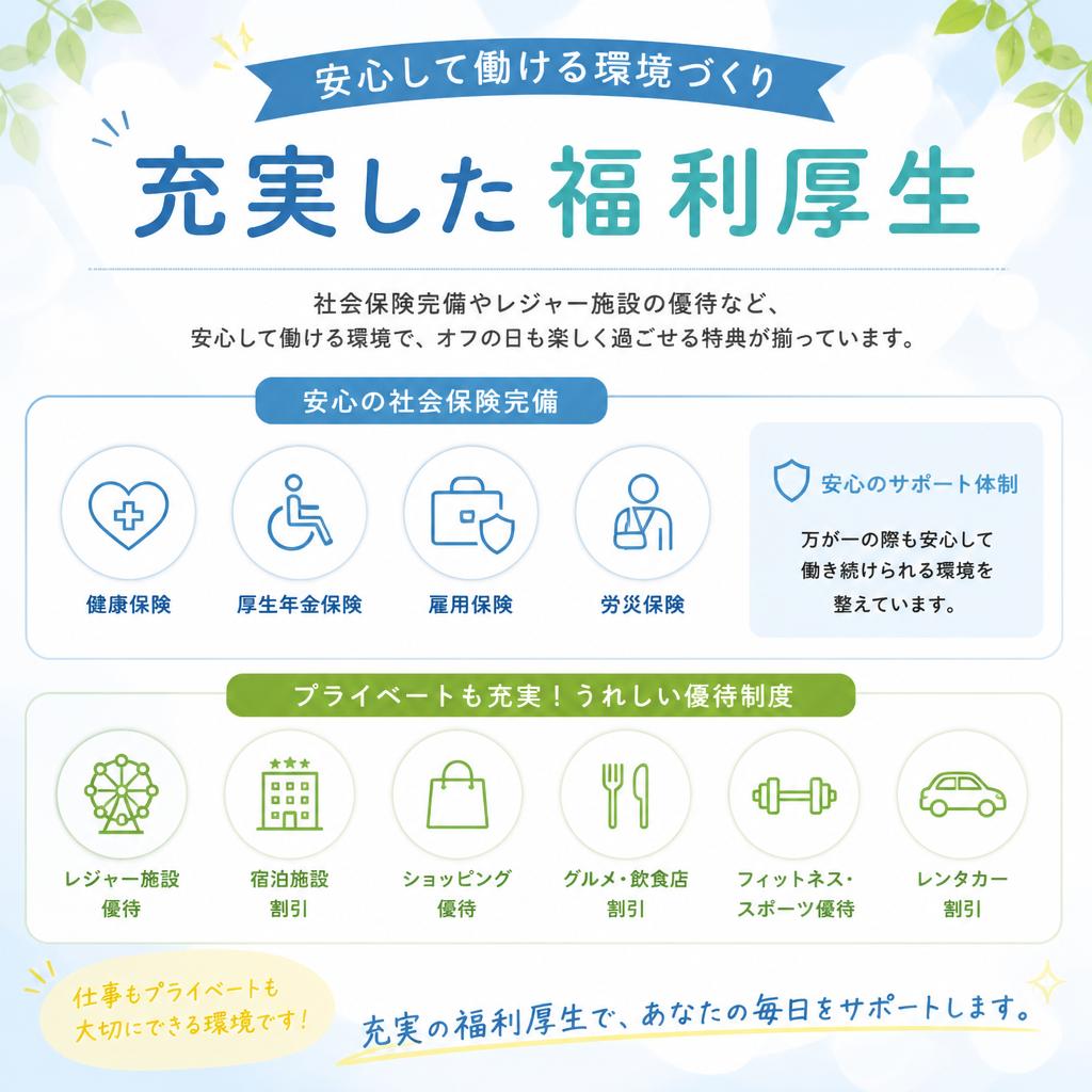 安心の福利厚生
