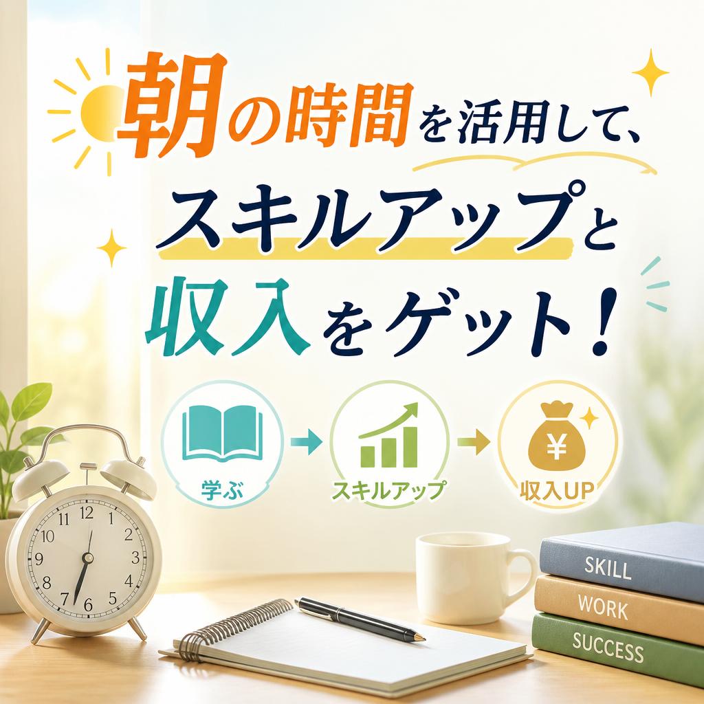 朝の時間を活用して、スキルアップと収入をゲット！