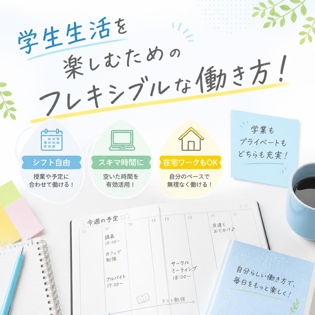 学生生活を楽しむためのフレキシブルな働き方！